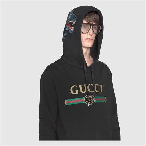 cotton sweatshirt with gucci logo buy|gucci oversized sweatshirt.